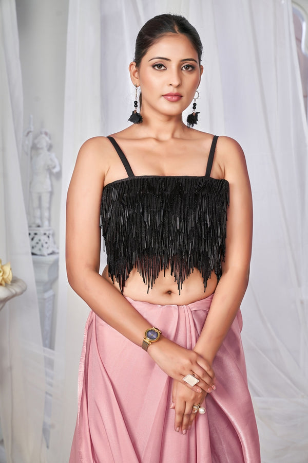 Pearl Tiered  Fringe designer blouse